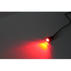 Super LED 50 lumen 12V 18mm rouge